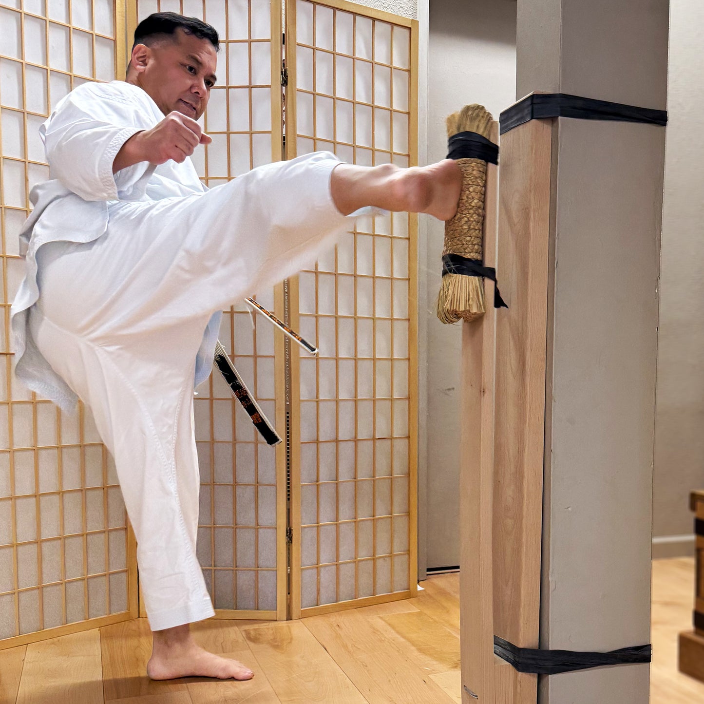 HASHA 48" Custom Makiwara | Traditional Karate Striking Board